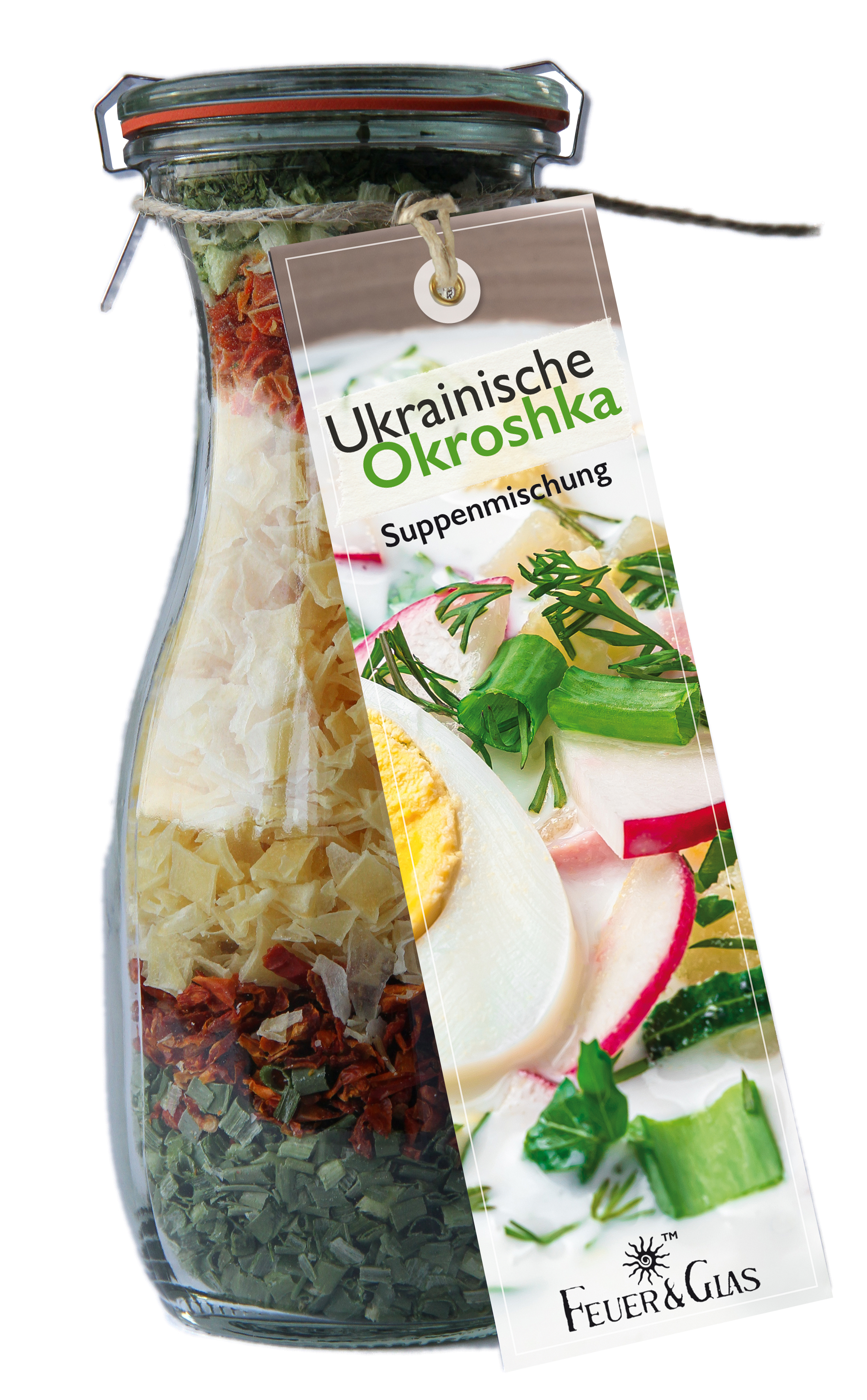 Ukrainische  Okroschka, sommerlich kalte Salatsuppe