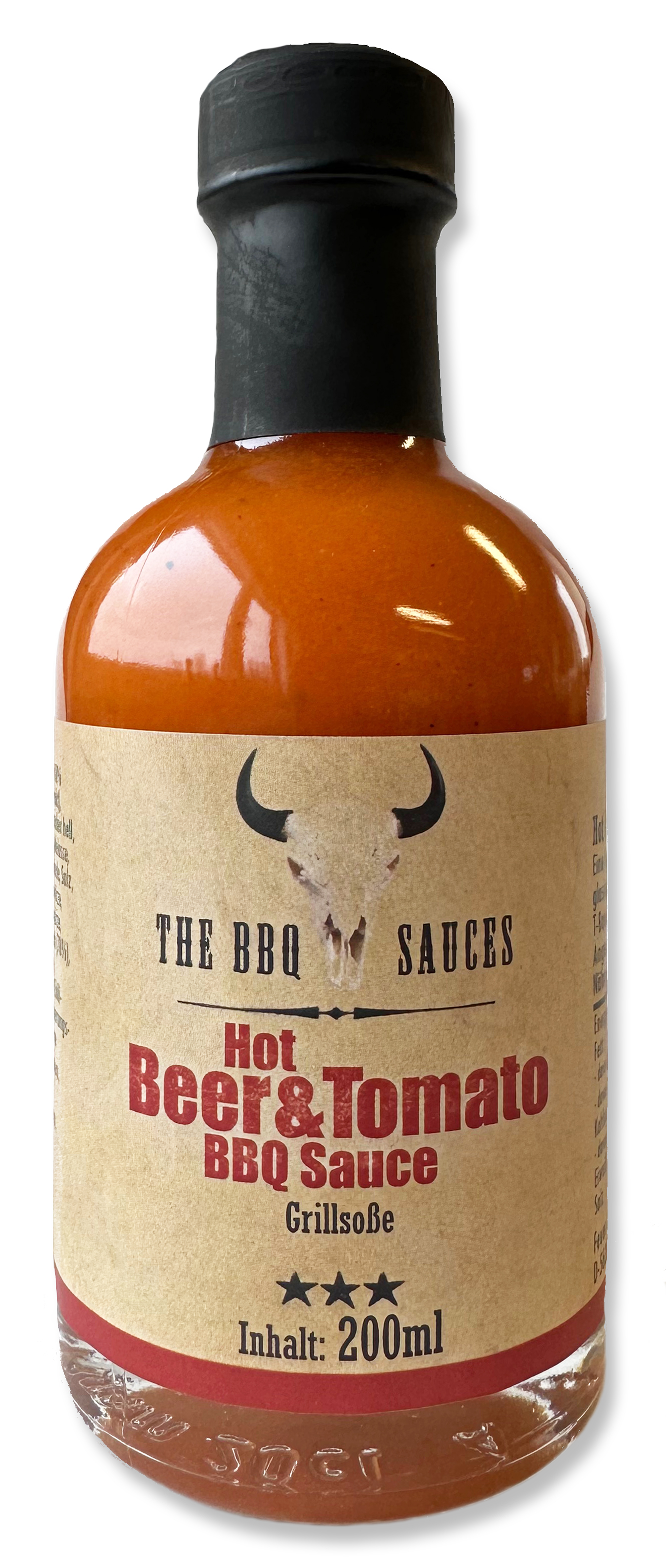 Hot Beer & Tomato BBQ Sauce 200 ml ,  in der neuen Flasche  